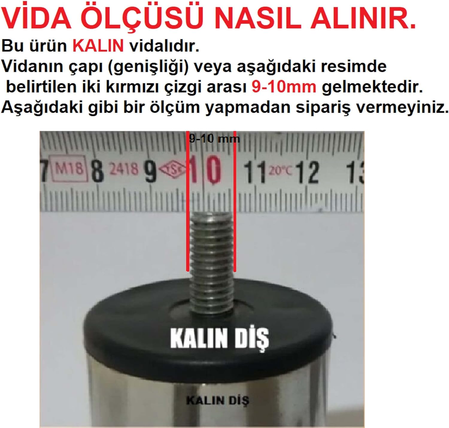 Baza Ayağı Metal Krom Ayak M10 Kalın Vidalı 10 Cm